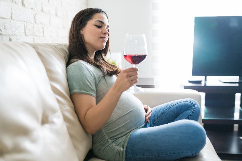 terhes, alkohol