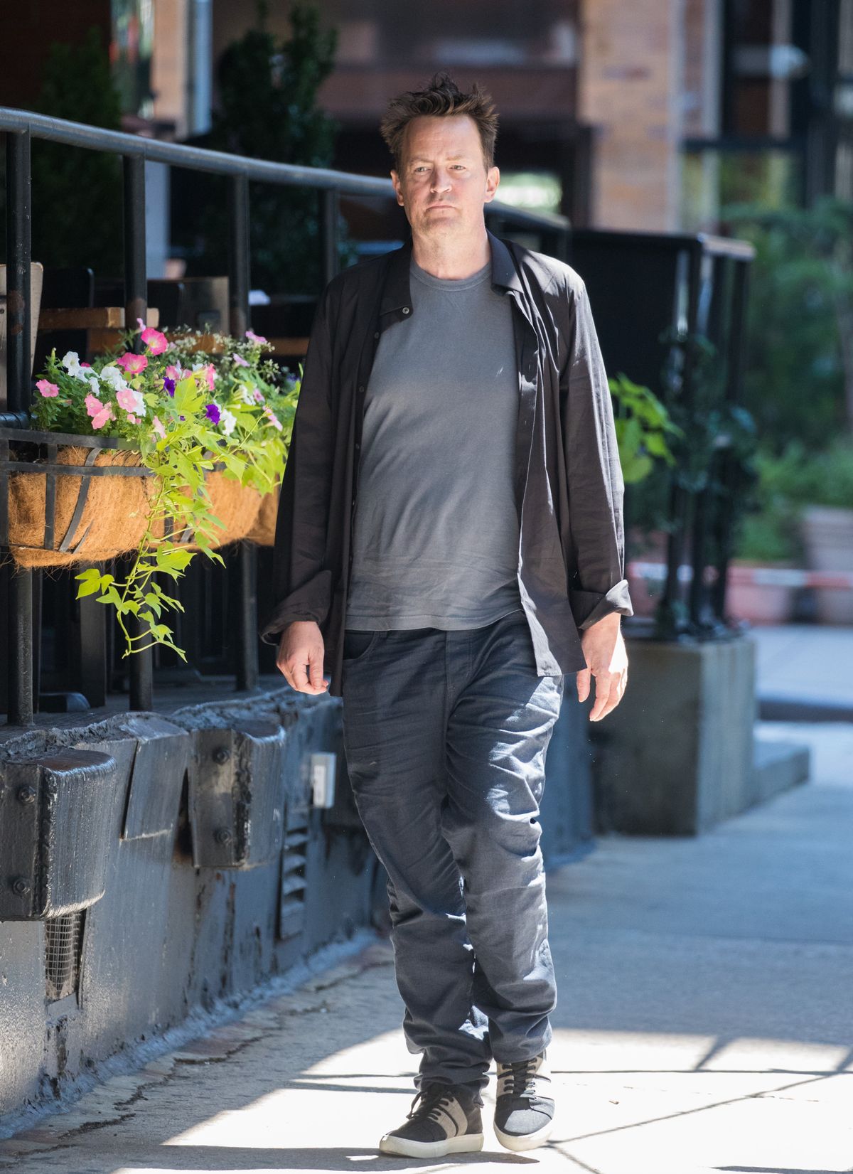 EXCLUSIVE: Matthew Perry is Spotted on a Stroll Looking Refreshed in New York City.