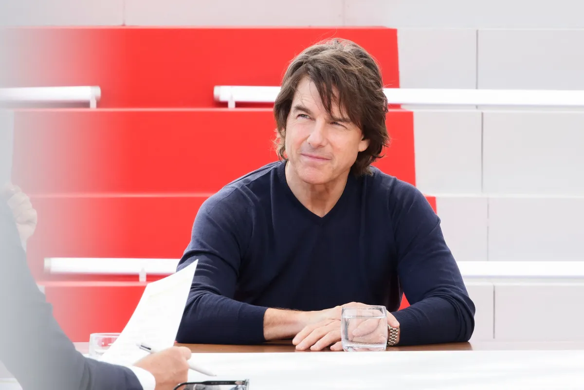 Exclusif - Tom Cruise sur le plateau de 20h30 le dimanche présenté par Laurent Delahousse en marge du 78ème Festival International du Film de Cannes