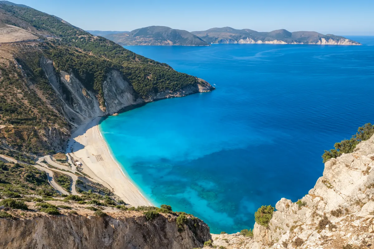 Myrtos Beach, strand, Görögország