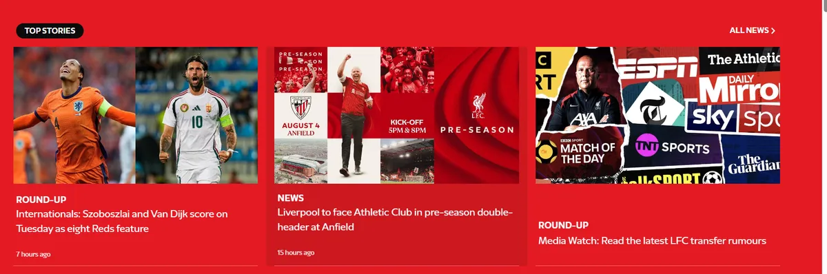 Szoboszlai és Van Dijk is topsztori lett a Liverpool honlapján