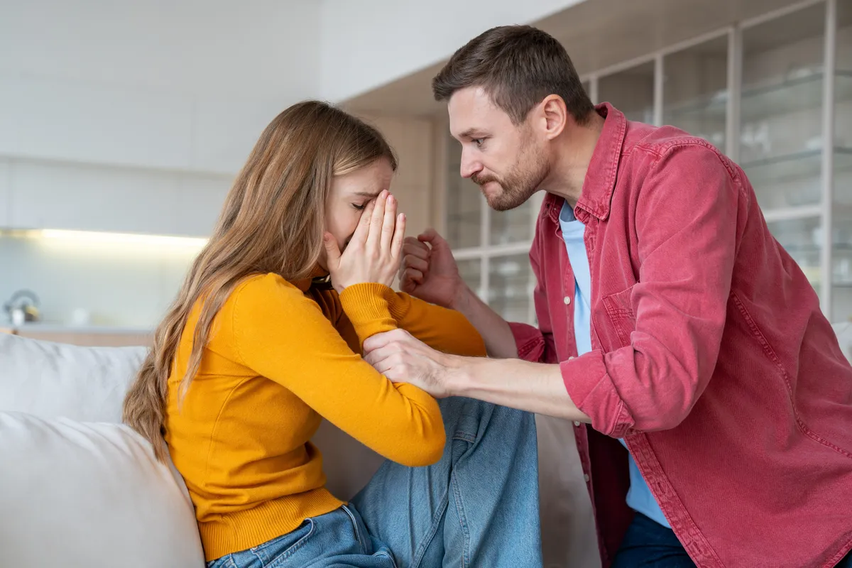 Despotical,Husband,Ready,To,Hit,,Beat,Terrified,Helpless,Wife.,Crying
