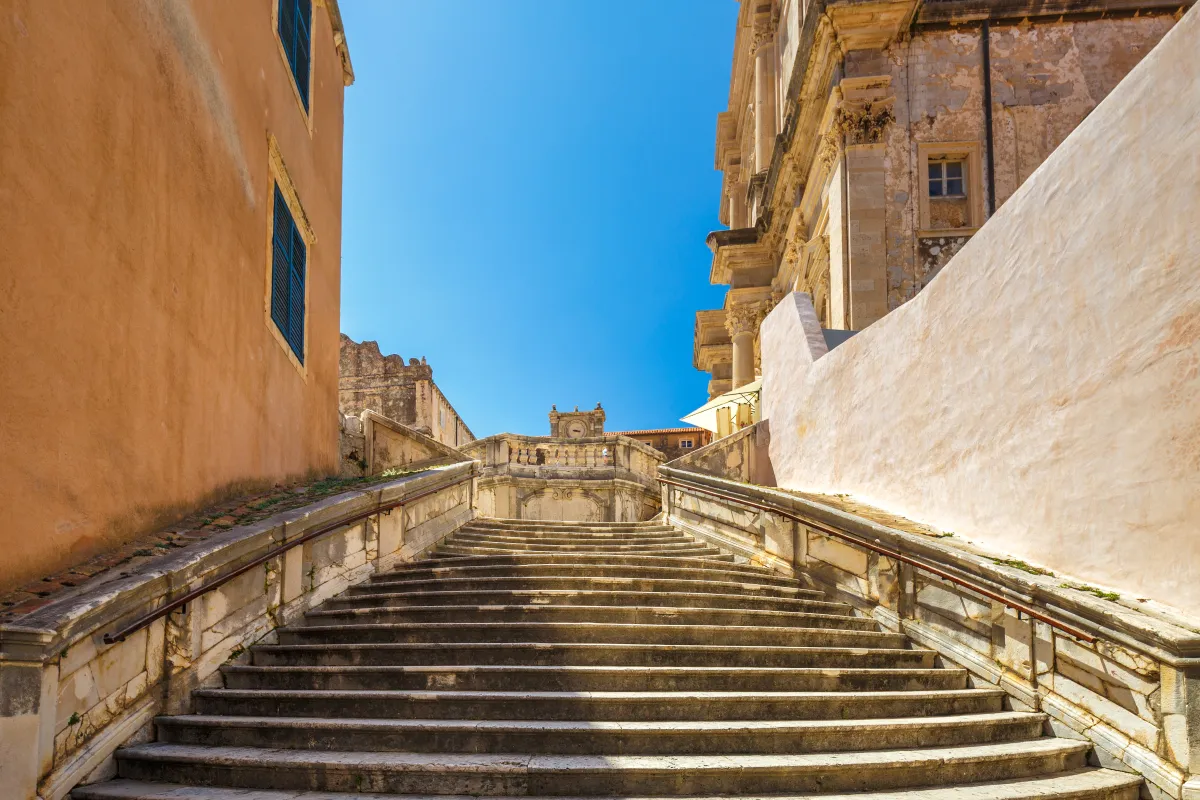 The,Jesuit,Stairs,In,The,Historic,City,Center,Of,Dubrovnik