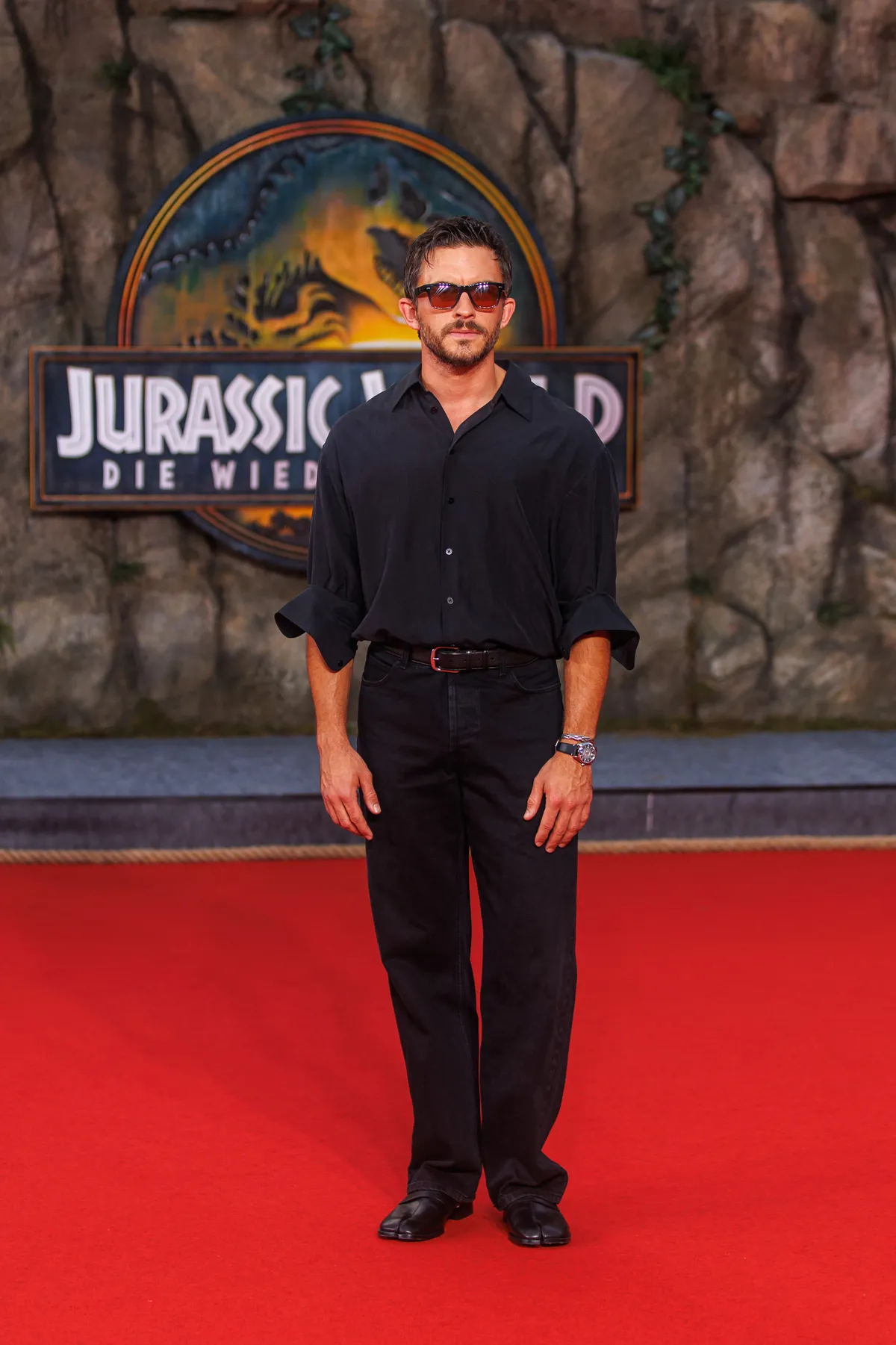 Scarlett Johansson, Jonathan Bailey and Mahershala Ali attending the German Premiere of Jurassic World Rebirth at the Zoo Palast in Berlin.