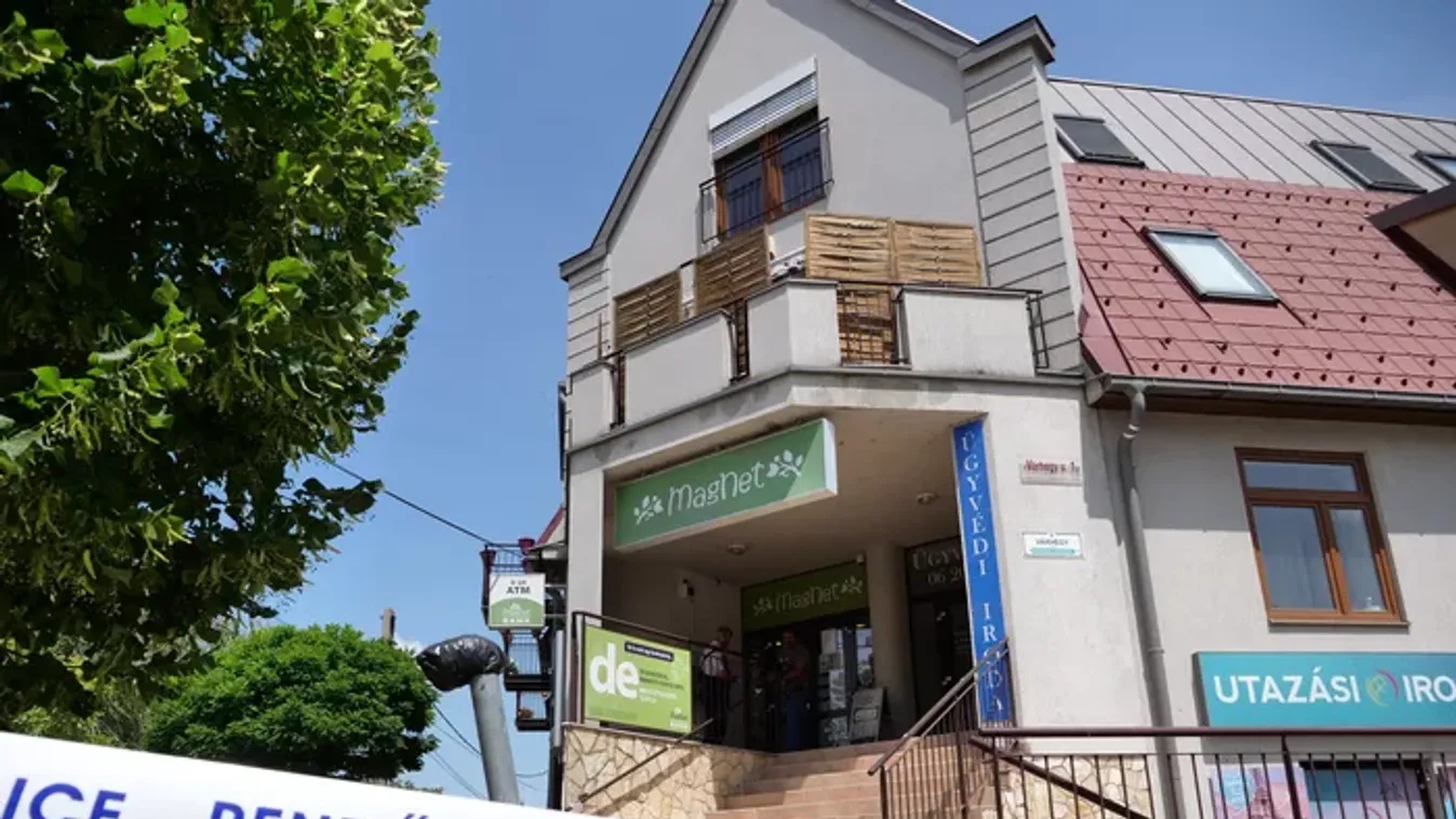 Bankrablás Solymáron, helyszíni fotók