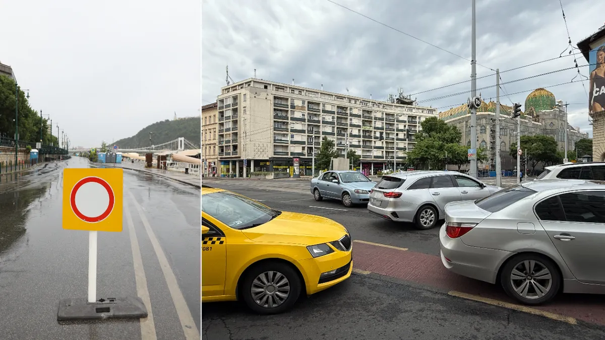 Teljes a káosz a fővárosban: lezárt rakpart és másfél órákat araszoló autósok