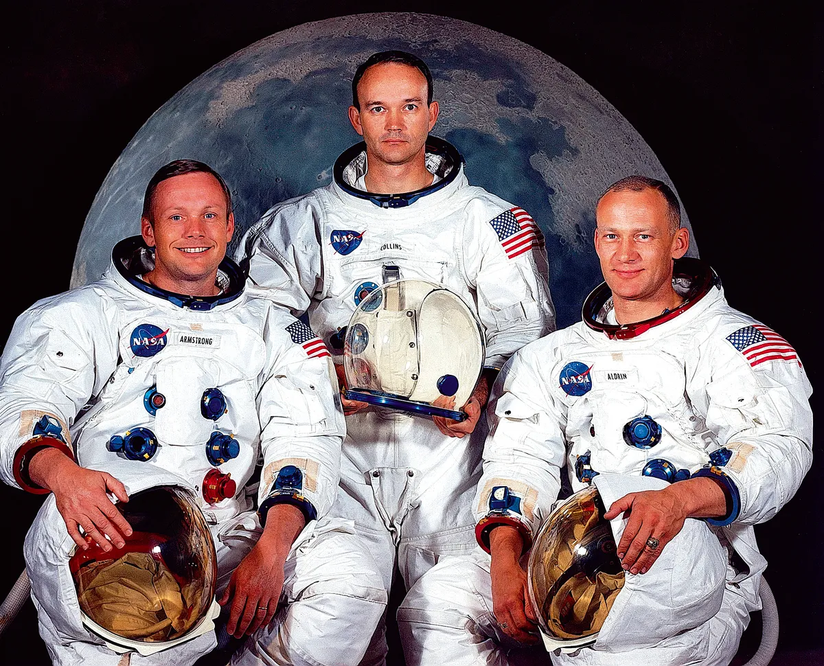 Holdra szállás, űrhajósok, A Holdra szállás hősei: Neil Armstrong, Buzz Aldrin, Michael Collins. 
