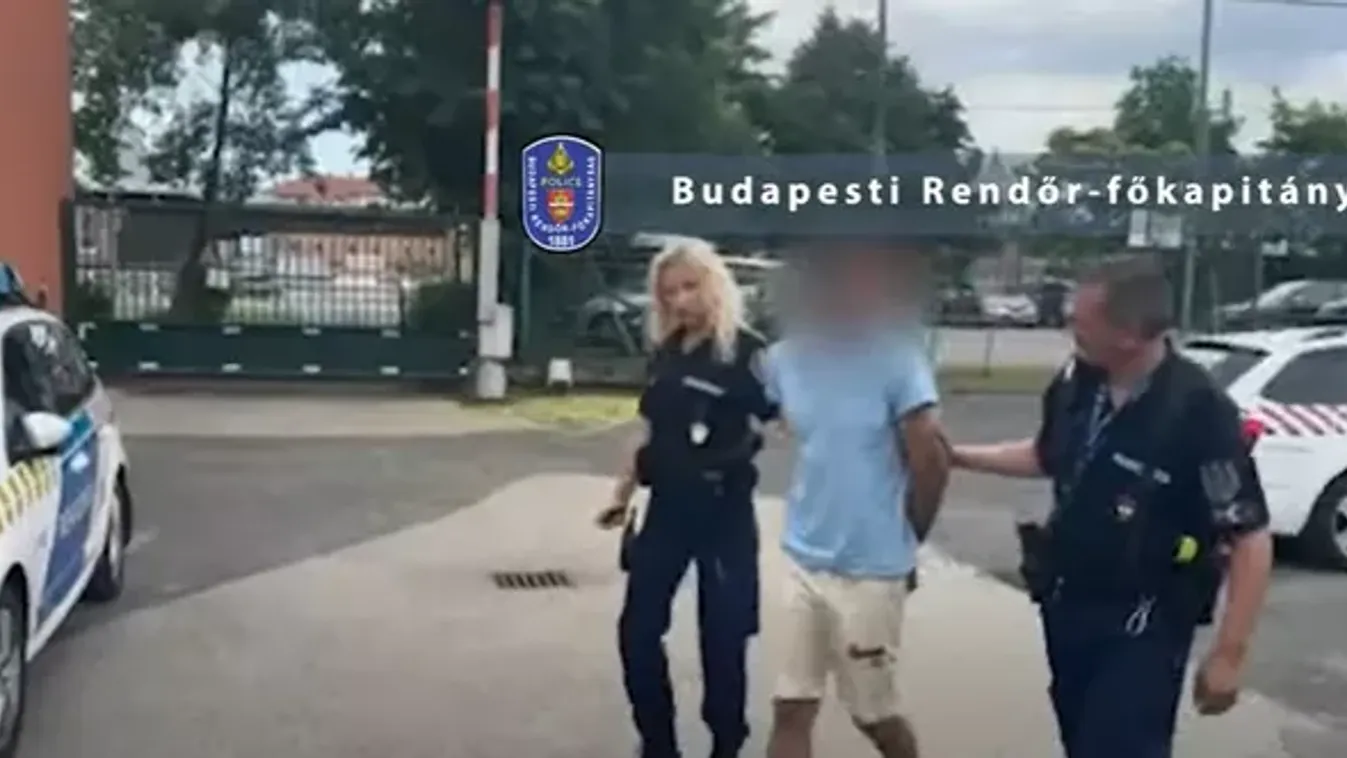 Testkamerás felvétel: így fogták el a rendőrök a taxisra támadó férfit