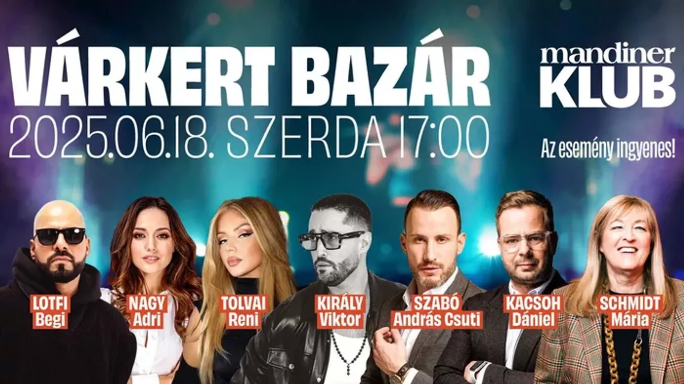 Sztárelőadókkal és koncertekkel jön az újabb Mandiner Klubest a Várkert Bazárban