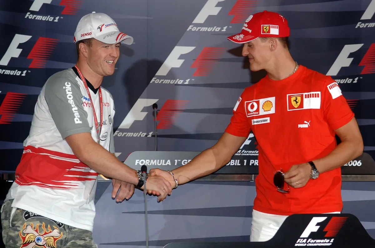 Ralf (balra) és Michael Schumacher: évekig egymással is versenyeztek a Forma-1-ben