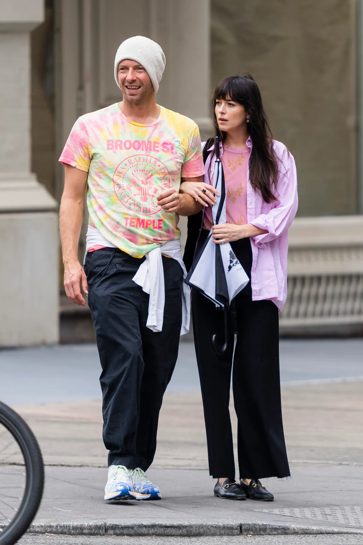 EXCLUSIVE: Chris Martin and Dakota Johnson Step Out For a Stroll in New York City