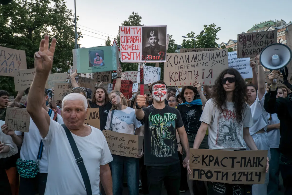 Ukrainians Take Part In The Third Consecutive Day Of Protests Near The Presidential Office