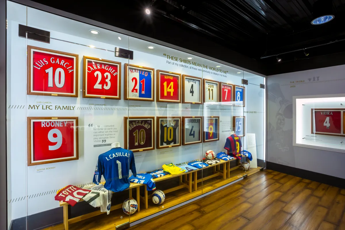 Liverpool, Anfield, focimezek, relikviák, múzeum
