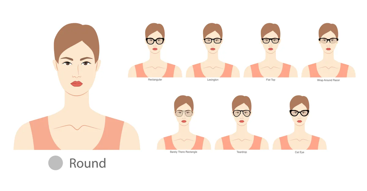 Set,Of,Types,Of,Glasses,For,Women,Round,Type,Faces