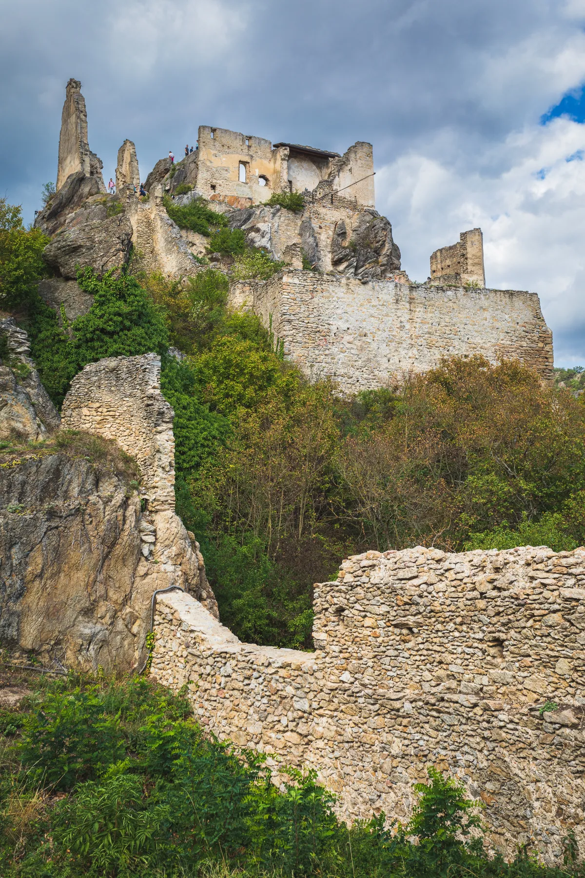 Wachau-völgy, Dürnstein, középkori vár romjai, Ausztria