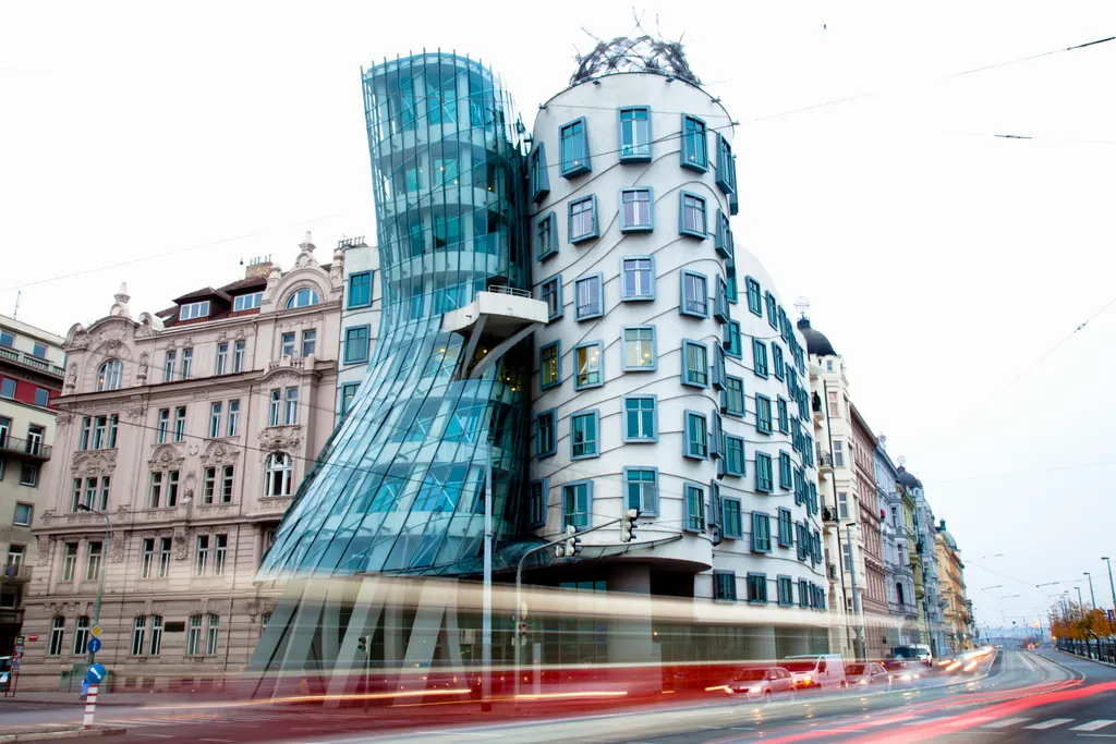 A Táncoló Ház, Prága, Csehország , modern építészet