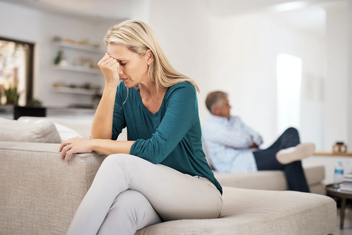 Couch,,Couple,And,Fight,In,Home,For,Annoyed,,Divorce,Or