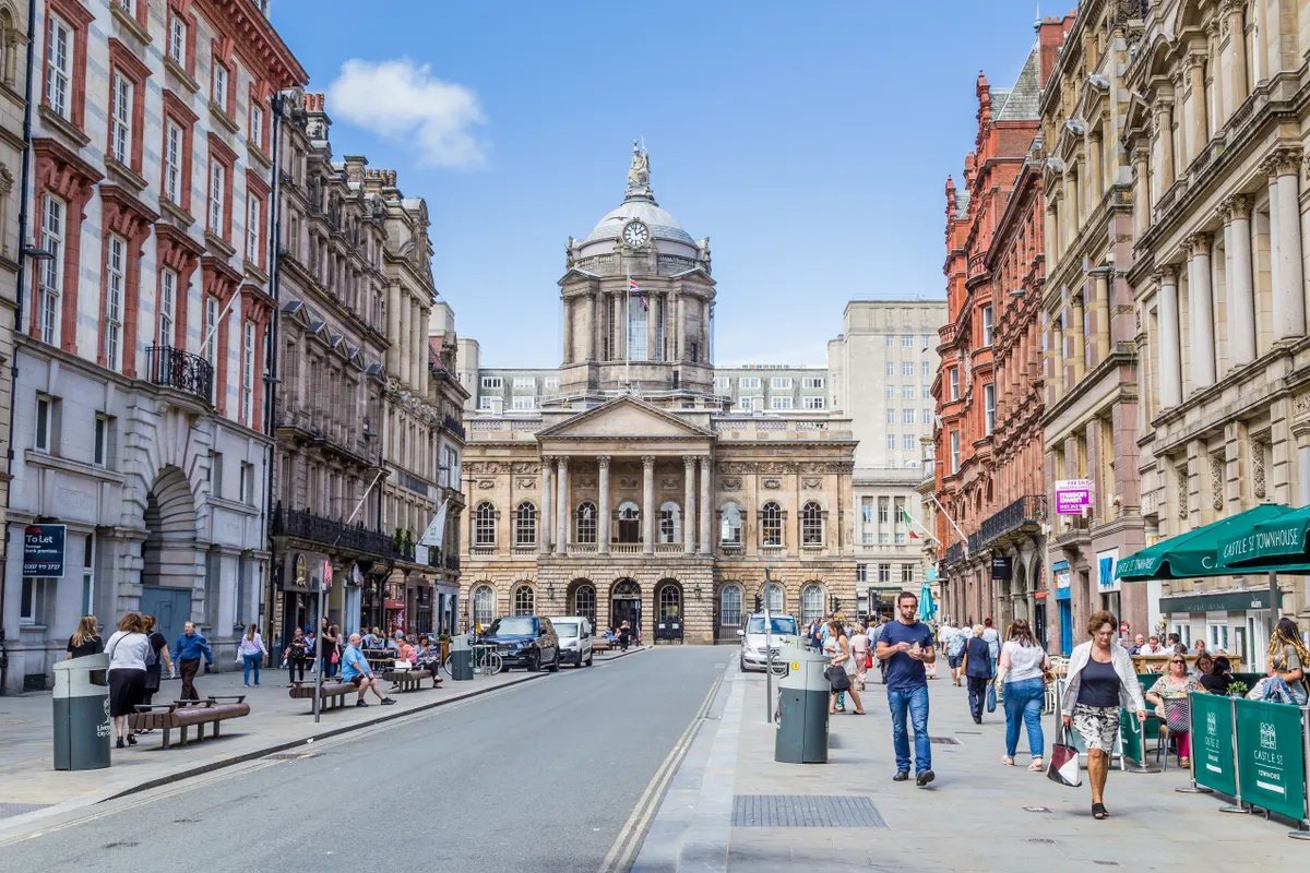 Liverpool,,United,Kingdom:,August,02,,2018:,Streetview,Of,Castle,Street