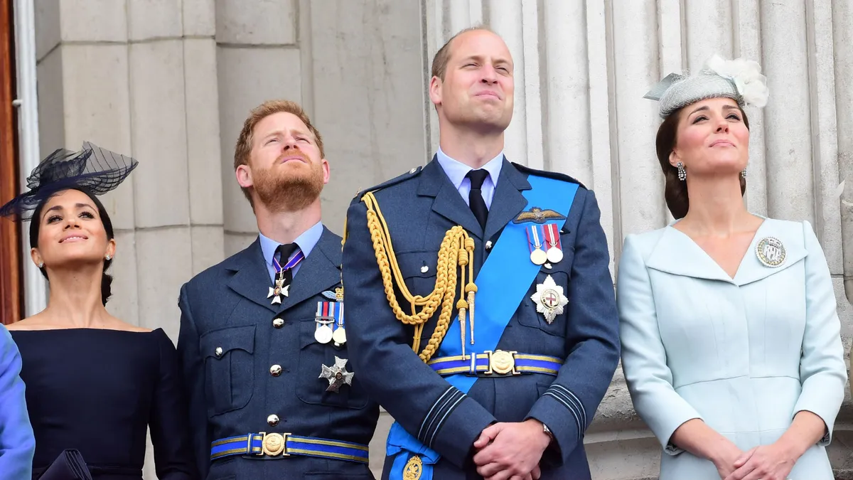 II. Erzsébet, Meghan Markle, Harry herceg, Vilmos herceg, Katalin hercegné