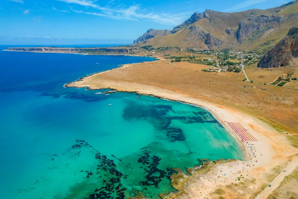 Szicília, Olaszország, San Vito Lo Capo, tengerpart