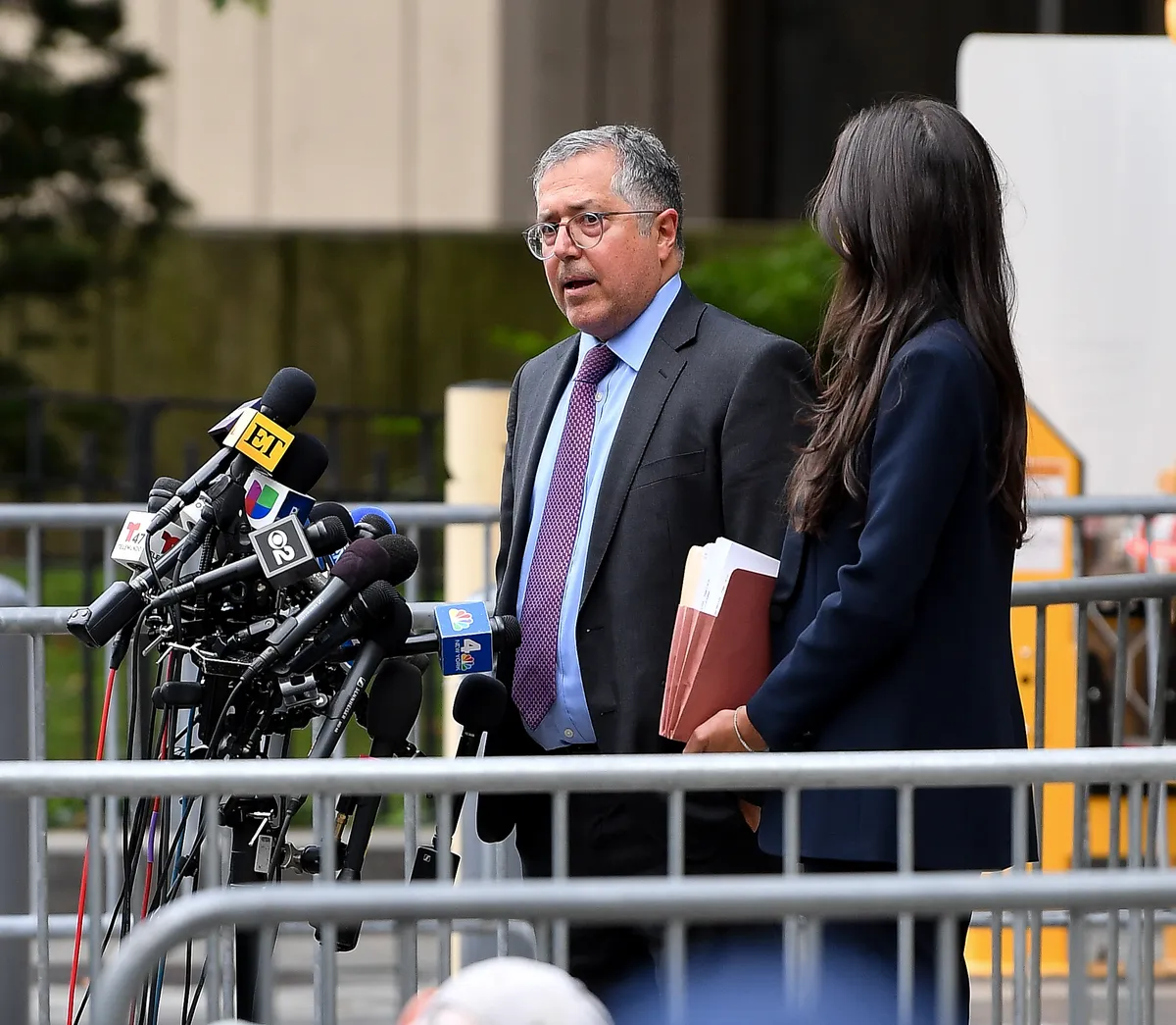Sean Combs Lawyer Marc Agnifilo Leaves the Federal Court Building in New York City After Diddy Was Denied Bail.