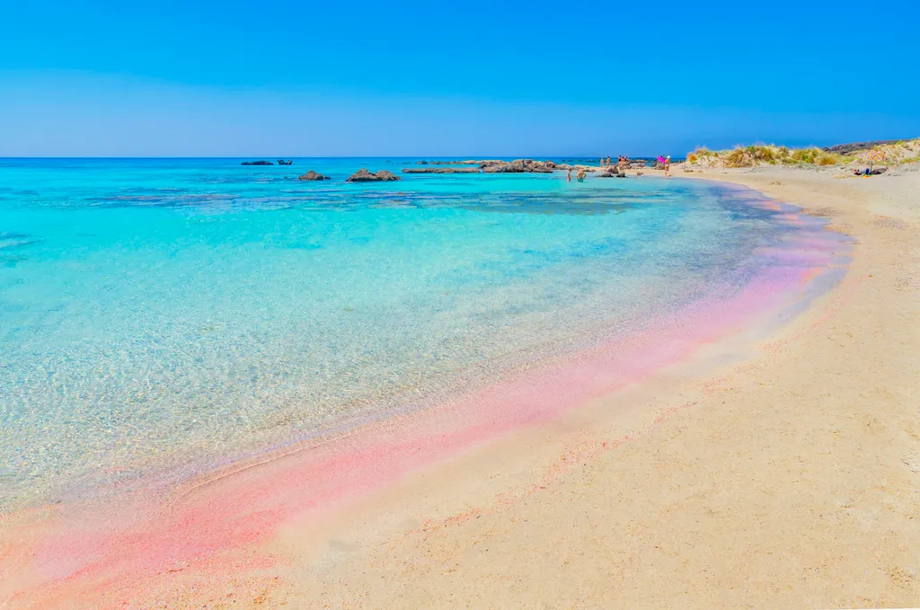Kréta, Görögország, Elafonissi Beach, tengerpart