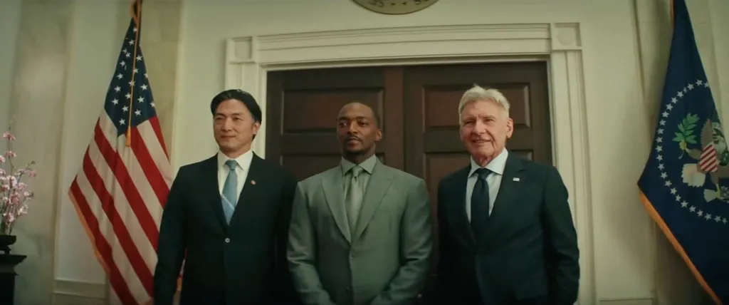 Pictures must credit: Marvel / Disney Here’s a first look at Hollywood icon Harrison Ford stepping into the world of Marvel superheroes. The veteran Indiana Jones and Star Wars actor, 81, plays newly elected U.S. President Thaddeus Ross in the new Captain
