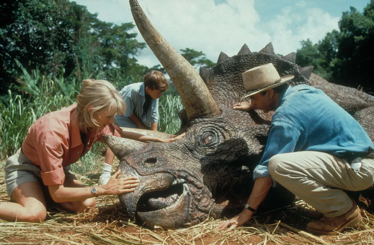 Jurassic Park, Jurassic World, film, dínó, triceratopsz