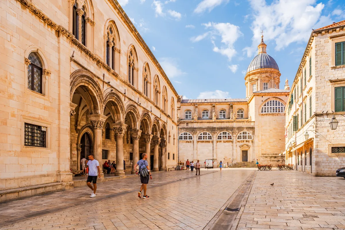 Horvátország, Dubrovnik, óváros, régi épületek