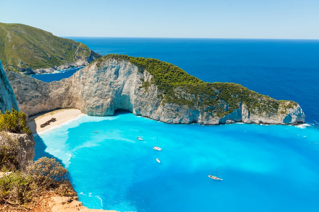 strand, Zakhyntos, tengerpart, Görögország