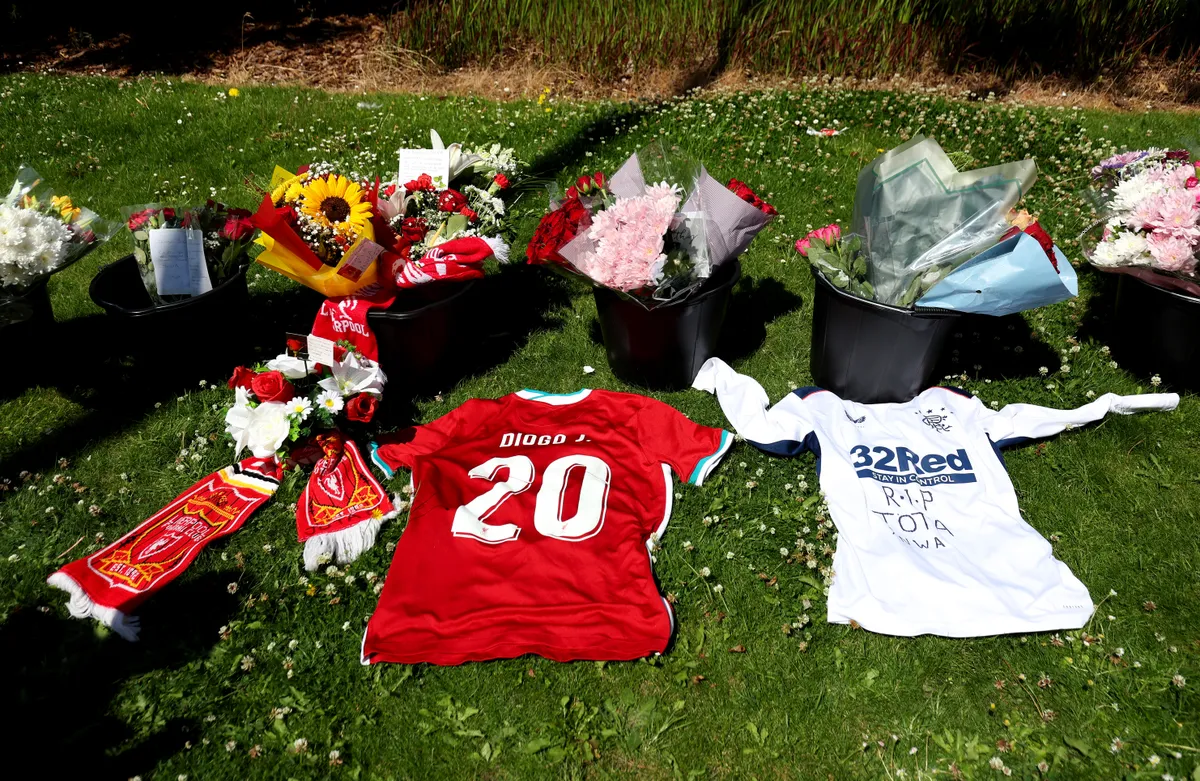 Tributes Laid For Diogo Jota At Anfield