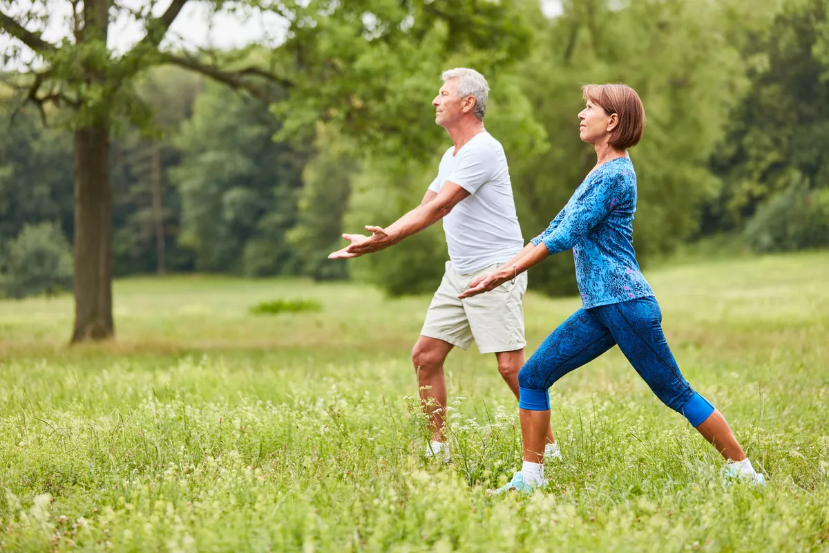 Senior,Couple,Doing,A,Chi,Gong,Exercise,In,A,Wellness