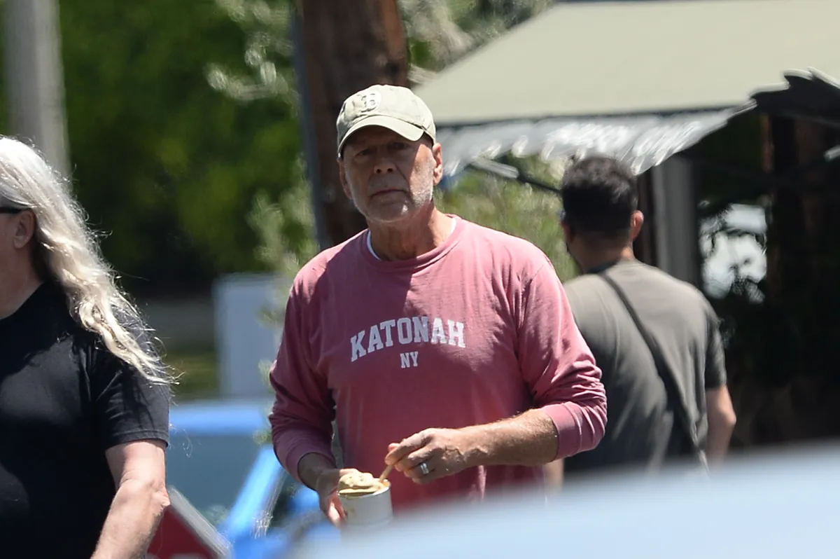EXCLUSIVE: Bruce Willis Steps Out For Some Ice Cream in Los Angeles