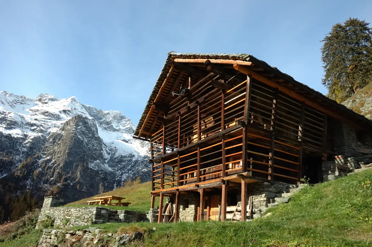 Valle d'Aosta, olasz Alpok, walser ház