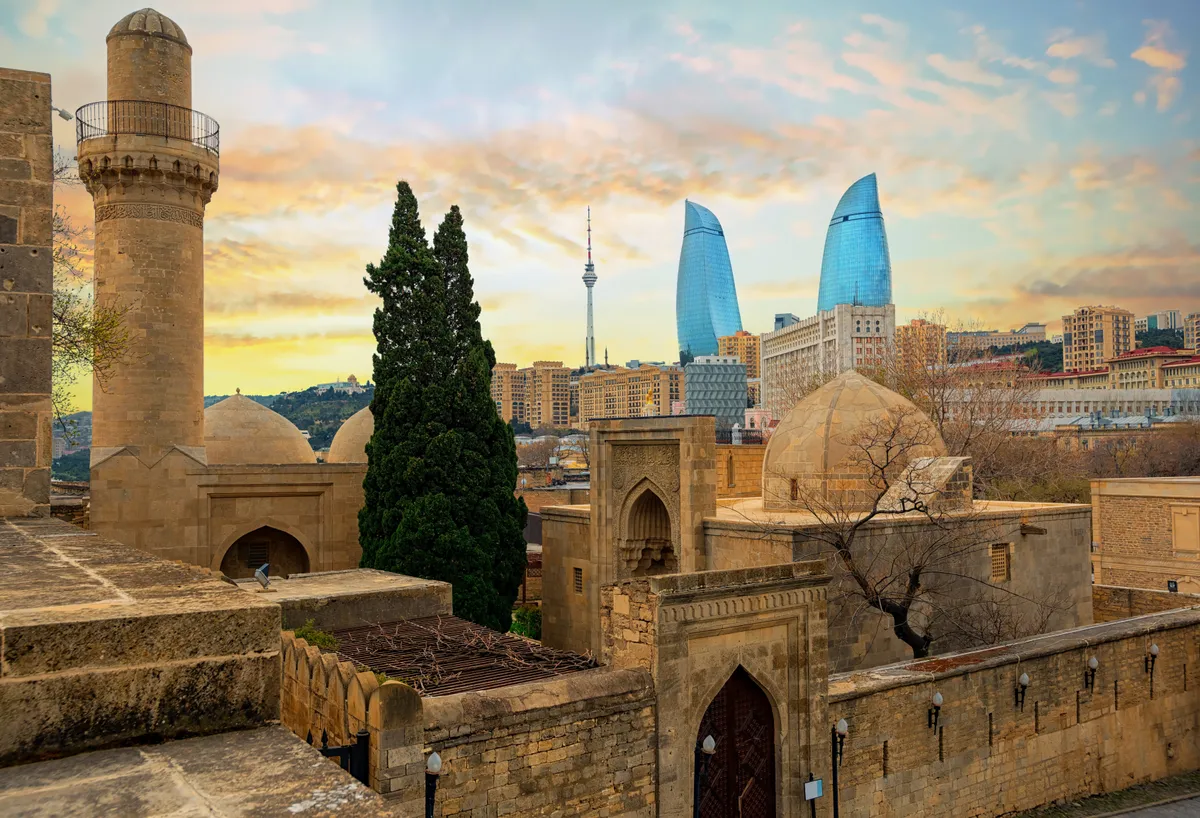 Baku, Azerbajdzsán, városkép, Shirvanshah palota