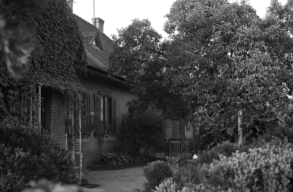 A Wekerletelep egyik lakóházának kertje - 1938.