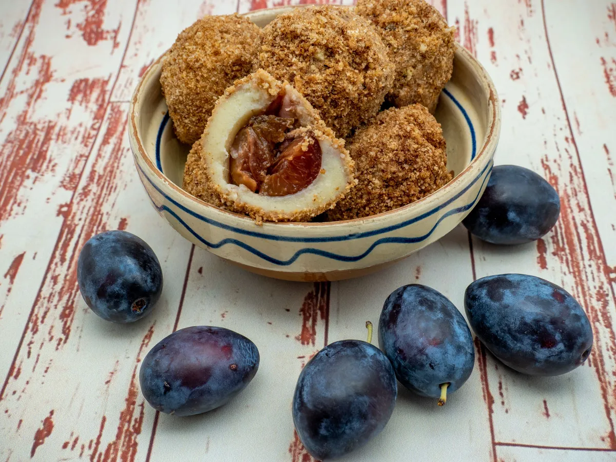 szilvás gombóc, diéta, recept