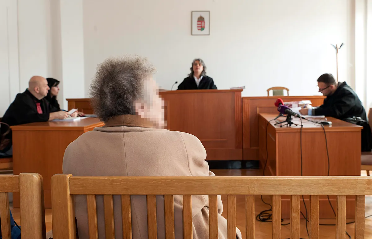 Repülős Gizi a bírósági tárgyalásán