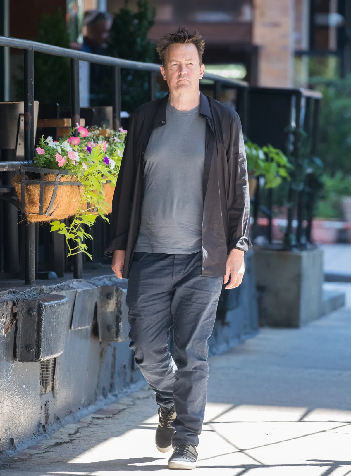 EXCLUSIVE: Matthew Perry is Spotted on a Stroll Looking Refreshed in New York City.