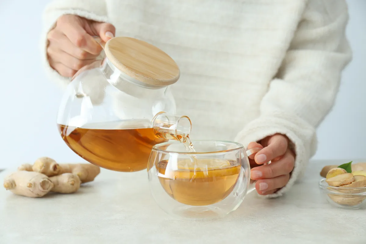 őszi diétás recept, tea, gyömbér, méz