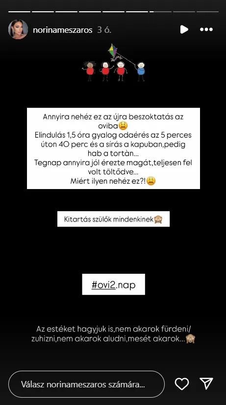 Kiakad kislányára Mészáros Norina. 