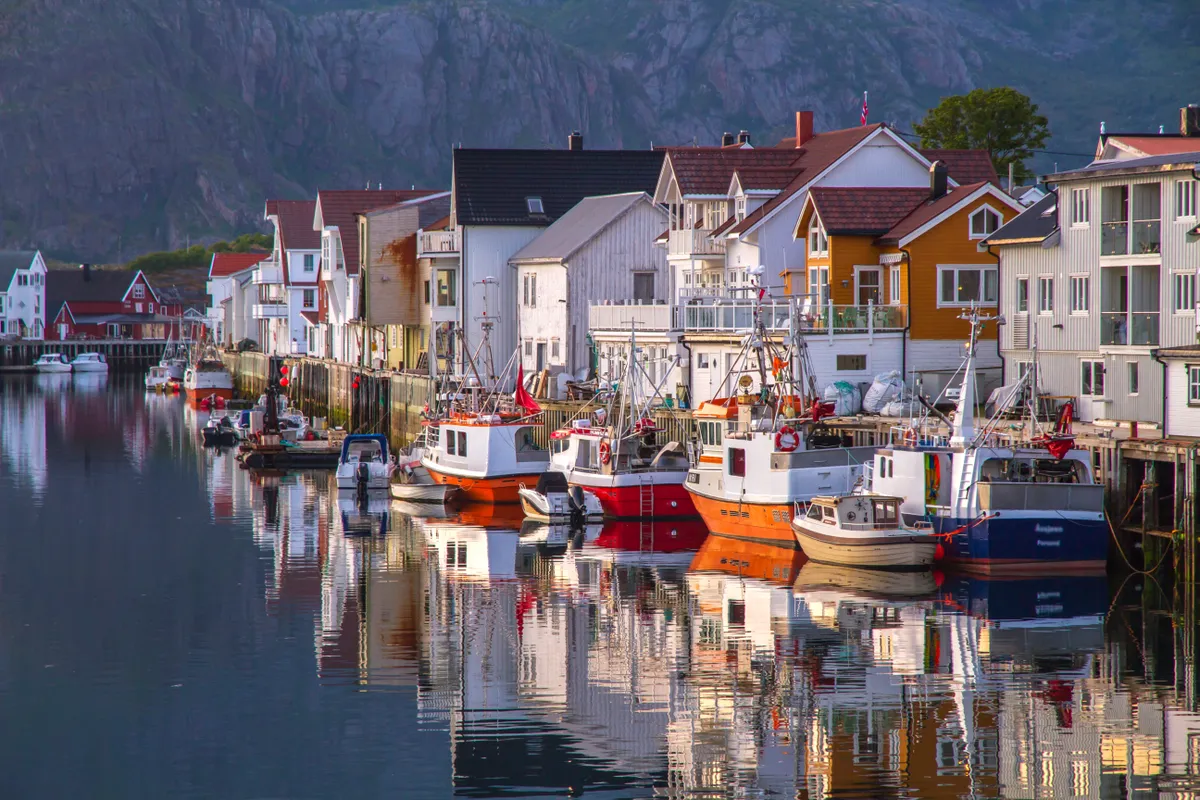 A,Fishing,Village,Of,Henningsvær,Vågan,Municipality,In,Nordland,County,