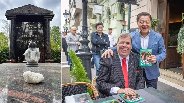 Egy szál virágot visznek a barátok Schmuck Andor temetésére