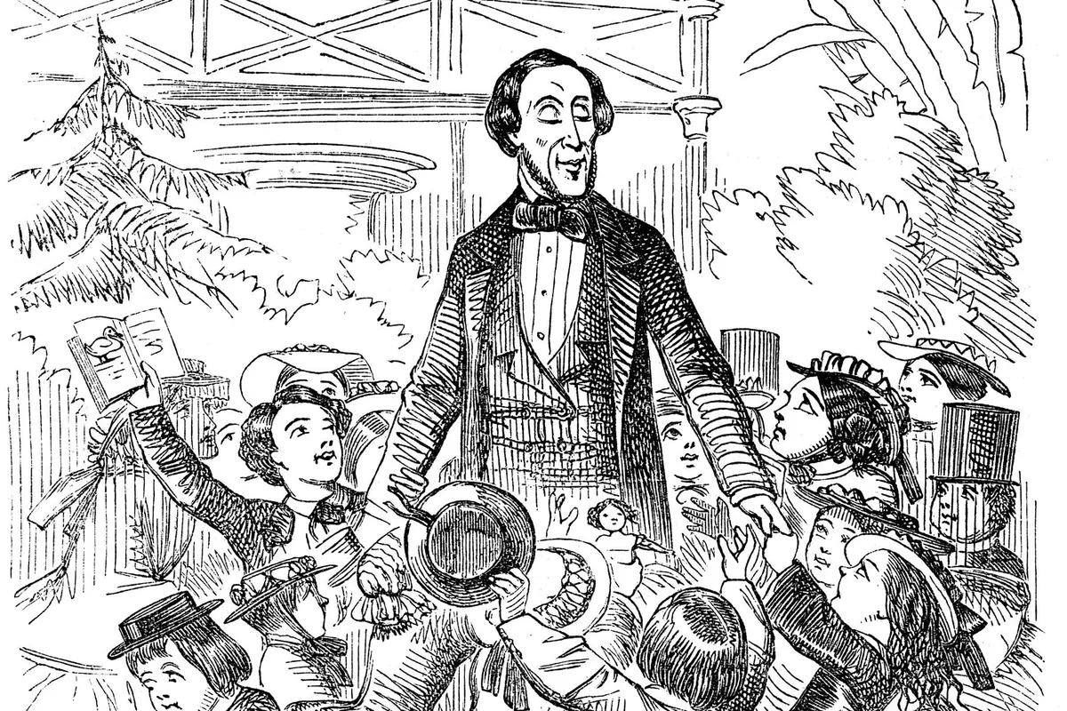 Hans Christian Andersen (1805-1875), Danish author, 1857.