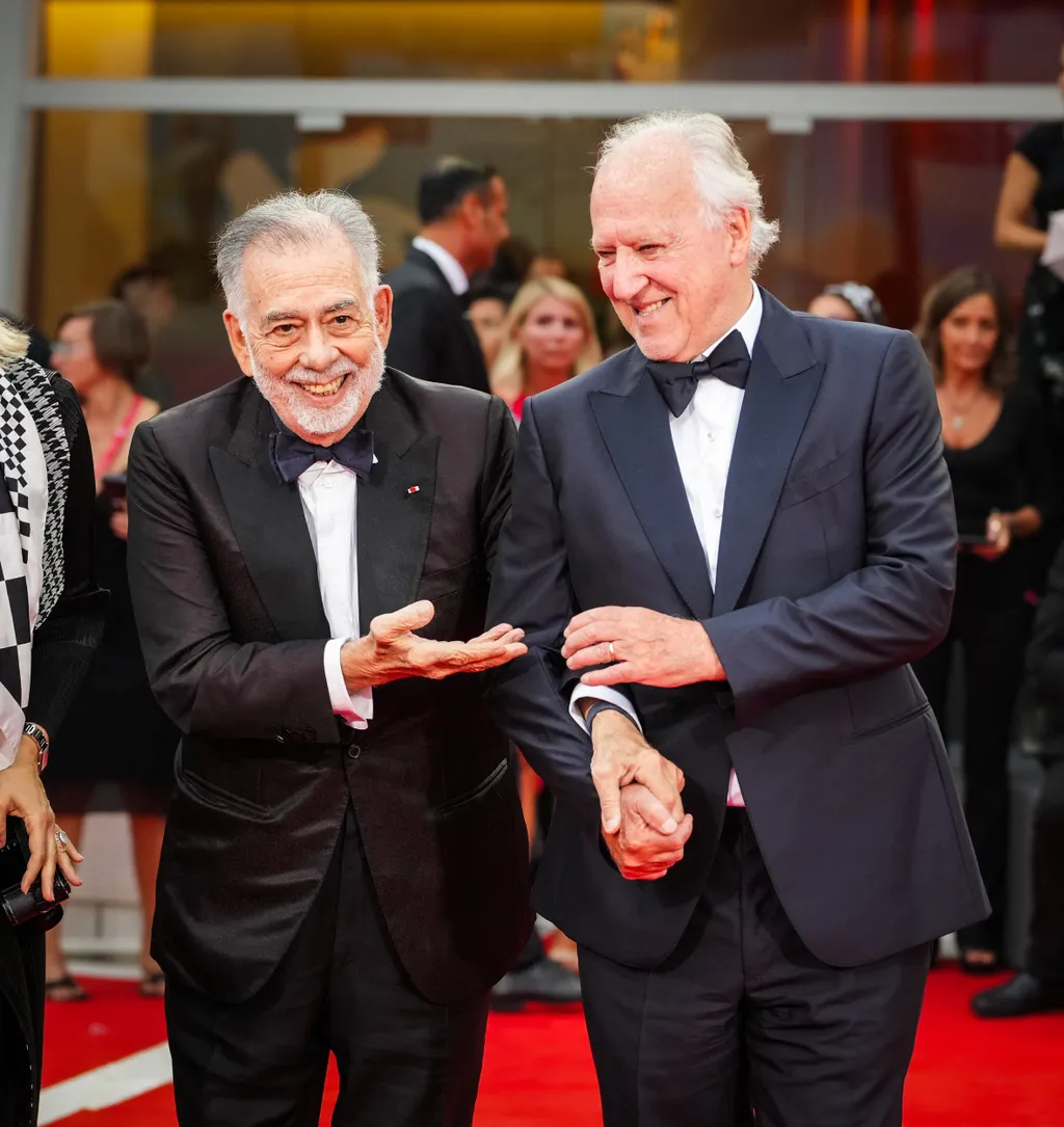 Francis Ford Coppola and Werner Herzog attending the La Grazia opening red carpet of the 82nd Venice International Film Festival on August 27, 2025 in Venice, Italy. (Photo by Lucia Sabatelli / Bestimage) EDITORIAL USE ONLY