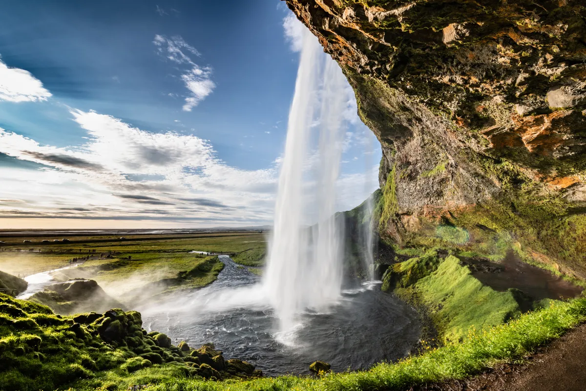 Izland, Seljalandsfoss vízesés, természet