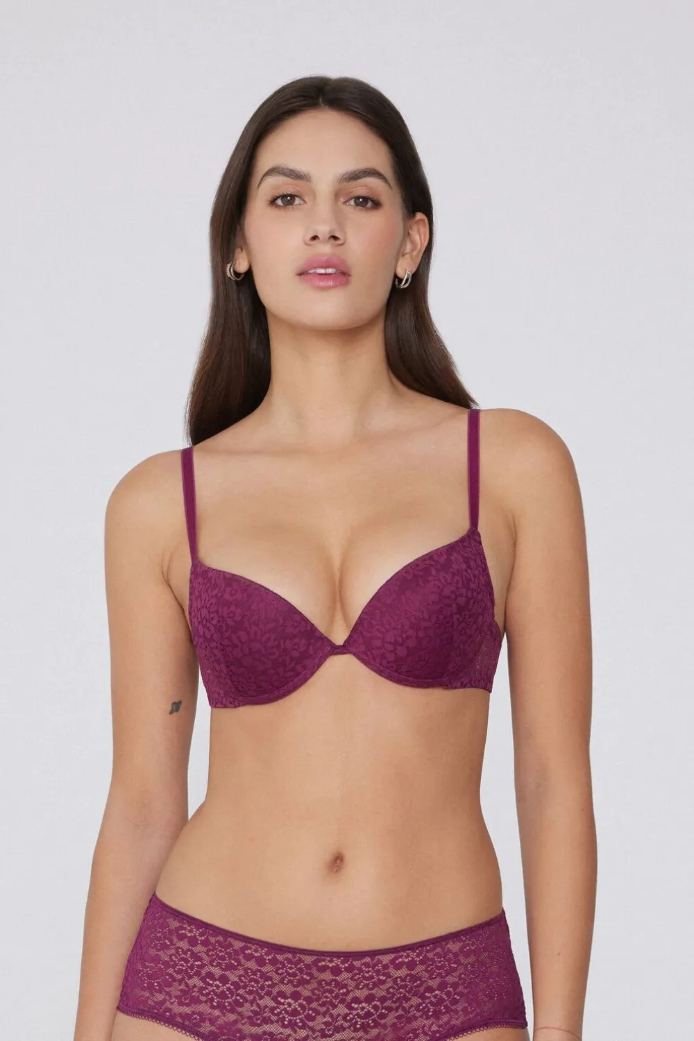 Újrahasznosított Csipkés Extra Push-Up Melltartó; Tezenis