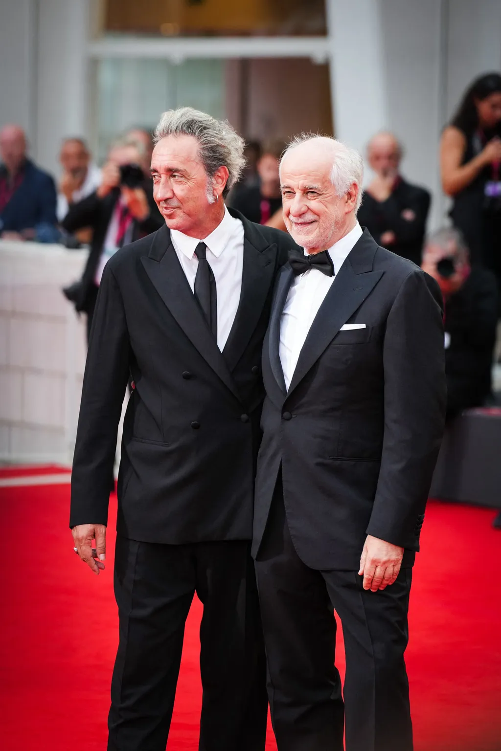 Paolo Sorrentino and Toni Servillo attending the La Grazia opening red carpet of the 82nd Venice International Film Festival on August 27, 2025 in Venice, Italy. (Photo by Lucia Sabatelli / Bestimage) EDITORIAL USE ONLY