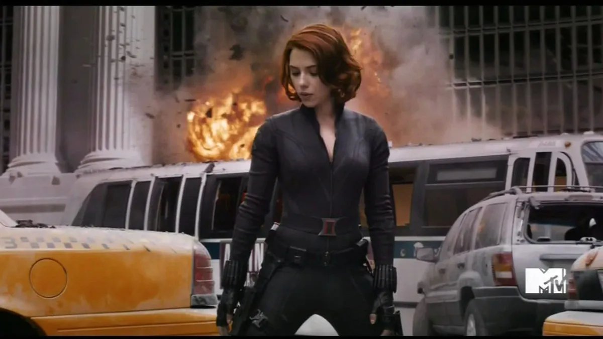 Scarlett Johansson as The Avengers' Black Widow