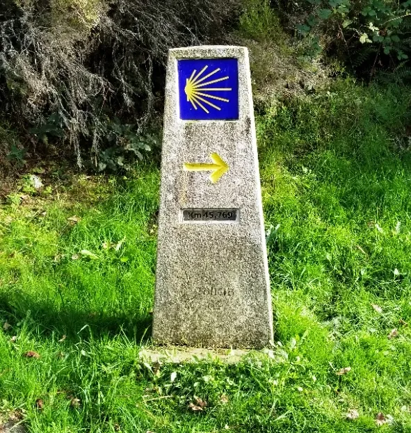 Camino, zarándokút, mérföldkő